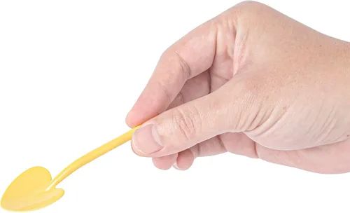 Vista 9 de Restaurantware Cucharas de postre de 3.5 pulgadas x 1.3 pulgadas, 100 mini cucharas desechables – Cucharas de degustación de plástico amarillo bebé