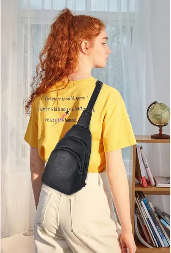 Vista 2 de Bolsos cruzados de Telena para mujer, bolso de piel para mujer, bolso cruzado de bandolera para mujer, bolso de viaje