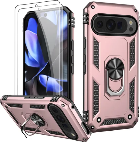 Vista 23 de LUMARKE para Google Pixel 3A XL - Funda con protector de pantalla, funda protectora grado militar probada contra caídas de 16 pies con soporte