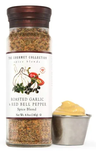 Vista 2 de The Gourmet Collection Spice Blends Mezcla de ajo asado y pimiento rojo - Condimento de ajo en polvo para cocinar, sin sal, mariscos, carne, huevos.