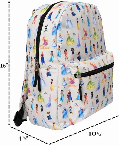 Vista 5 de Disney Mochila para portátil de 16 pulgadas, bolsillo de carga D100, princesa Minnie Mouse AOP