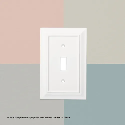 Vista 5 de Embellecedor para interruptor de pared Franklin Brass de diseño clásico de bolitas, embellecedor de interruptor, marco de interruptor