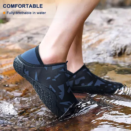 Vista 8 de BULLIANT Zapatos de agua para hombre, zapatos de natación para playa, zapatos unisex con ajuste elástico