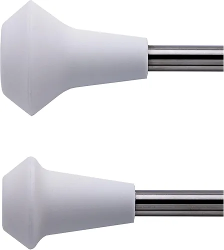 Vista 4 de Baton de Marcha Giratorio MVG de 28 pulg, de acero inoxidable con extremos de goma mini, eje de 3/8 con cinta para bailar. Baton para adultos.