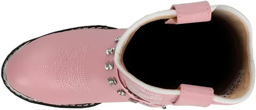 Vista 4 de Durango Botas vaqueras Lil' Pink N Chrome para niña