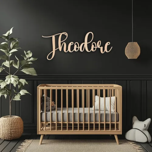 Vista 3 de Letrero de madera con nombre personalizado para guardería, decoración de guardería personalizada, letrero de nombre personalizado, letrero de nombre