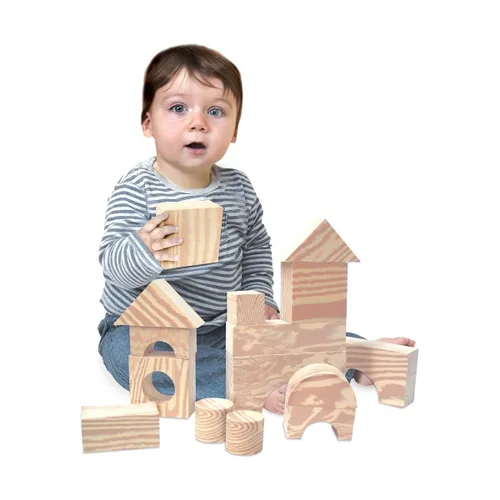 Vista 4 de Edushape Bloques blandos similares a la madera, 30 piezas, nutre la imaginación y despierta la creatividad, juguetes ideales para regalo
