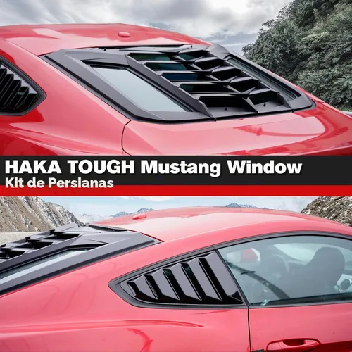 Vista 6 de HAKA TOUGH Escobillas para ventana trasera y lateral para Ford Mustang 2015-2022, cubierta de escobilla para parabrisas lateral y trasera, protector