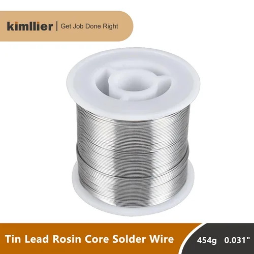 Vista 2 de kimllier 1lb/454g 0.031/0.031 in 60/40 Alambre de soldadura de núcleo de colofonia de plomo de estaño para soldadura eléctrica
