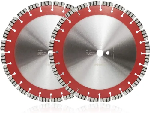 Vista 8 de SHDIATOOL Hoja de sierra de hormigón de 14 pulgadas con segmentos turbo premium soldados con láser corte seco o húmedo