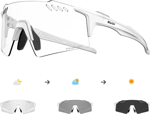 Vista 9 de SCVCN Photochromic Cycling Glasses UV400 Protection for Women Men Cycling Glasses TR90 Frame MTB Running Mountain Bike