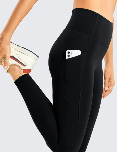 Vista 3 de CRZ YOGA - Leggings de entrenamiento cepillados con sensación de desnudez para mujer, de 25 pulgadas, pantalones deportivos para yoga de cintura