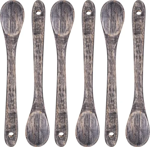 Vista 11 de Karma CUCHARAS DE MADERA NEGRA GRANDES S/4, juego de 4
