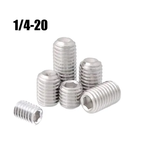 Vista 2 de MFLAMO 1/4-20 3/4 Tornillos de casquillo de zócalo, 304 pernos de zócalo UNC del acero inoxidable 1/4-20 Tornillo hexagonal hexagonal de acero