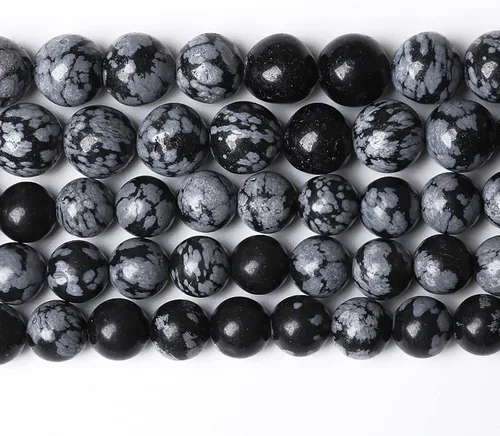 Vista 12 de 100 cuentas de piedra multicolor natural de 0.236 pulgadas (0.236 in), cuentas espaciadoras sueltas redondas para hacer pulseras, collares, aretes
