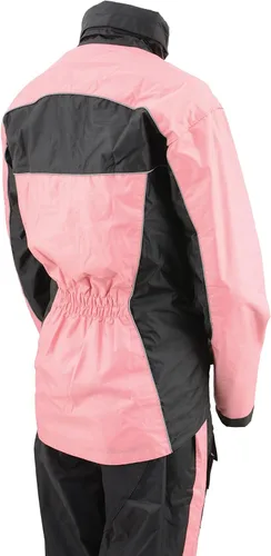 Vista 3 de Milwaukee Leather Traje de lluvia de motocicleta resistente al agua para mujer con cinta reflectante Hi Vis