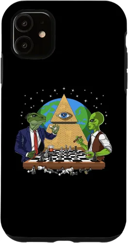 Vista 8 de Funda para iPhone 14 Pro Alien Illuminati Conspiracy Theory All Seeing Eye Aliens