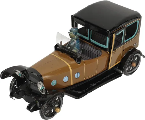 Vista 8 de Juguete de coche vintage de relojería, juguete de coche hecho a mano de hojalata, juguete retro para coleccionar, regalo, fiesta, cumpleaños, #111