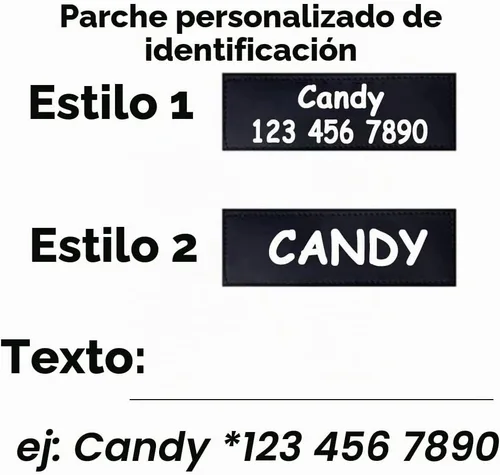 Vista 6 de Juego de correa de arnés para perro personalizado sin tirones con número de Original