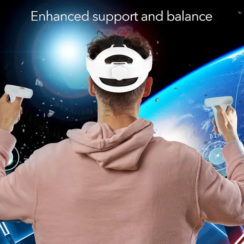 Vista 7 de Wasserstein Adjustable Head Strap Compatible with MetaOculus Quest 2 - Increased Support and Reduced Head Pressure with Sweat-Proof Cushion Pad