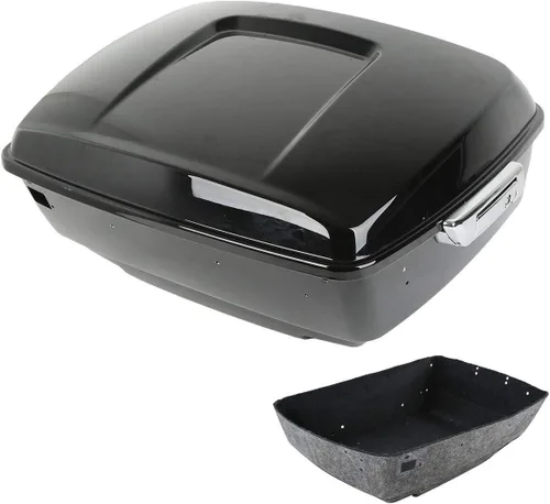 Vista 18 de XFMT Maletero de Motocicleta 34,8 cm de Negro Mate para Harley Touring Road King Street Glide Road Glide Electra Glide Ultra Classic '14-Posterior
