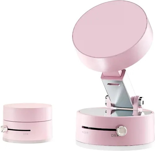 Vista 10 de Soporte de teléfono ajustable con interruptor de encendido/apagado, rotación de 360°, plegable y portátil, con soporte de teléfono multiusos