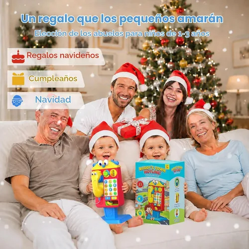 Vista 7 de Cabina telefónica musical de juguetes para niños de 1, 2 y 3 años, regalos