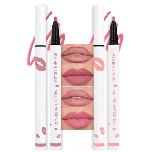 Vista 18 de evpct Lápiz Marcador de Línea de Labios Líquido de Larga Duración, Resistente al Agua, Rojo Oscuro Mate, Marcador de Línea de Labios y Lápiz Labial