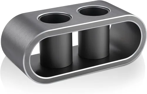 Vista 7 de Soporte de almacenamiento de micrófonos de escritorio de aleación de aluminio de metal, base de soporte para micrófonos inalámbricos, organizador