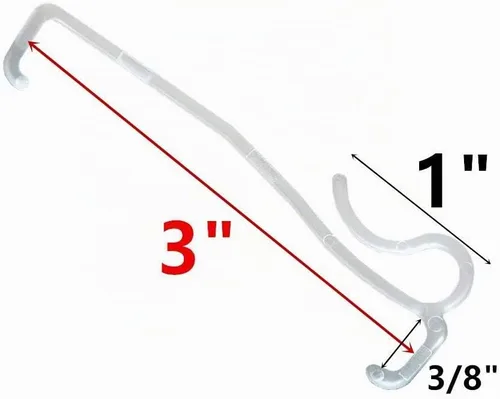 Vista 2 de Clips para cenefa, 6 unidades, 3 pulgadas, clip oculto, plástico transparente para persianas horizontales, soporte de retención de cenefa