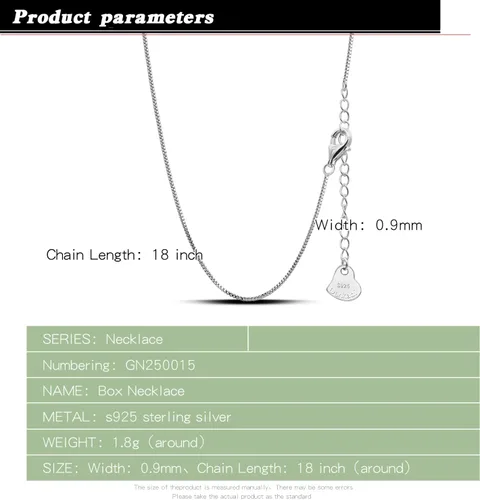 Vista 3 de Dankadi - Collar italiano de plata de ley 925 para mujer de 0.9 mm, cadena de caja, cadena rolo de 1.3 mm, cierre de garra de langosta - Cadena