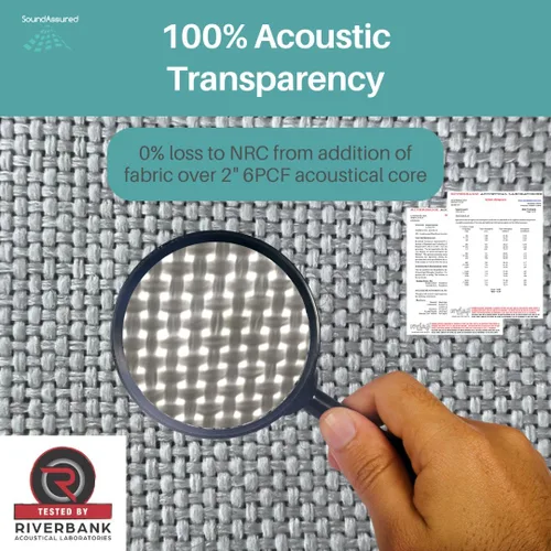 Vista 7 de SoundAssured Tejido Acústico - Tejido Acústicamente Transparente para Hacer Paneles Acústicos - Tejido Acústico para Paneles de Sonido DIY (50s Rosa)
