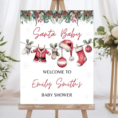 Vista 7 de Letrero de bienvenida personalizado para baby shower, cartel de bienvenida de Oh Baby Fall Baby Shower, póster de ducha de recién nacido con flores