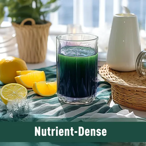 Vista 5 de Unleash'd Organic Spirulina en polvo 16 onzas – Superalimento natural 100% puro, alto en proteínas, rico en antioxidantes, vegano, sin OMG, sin