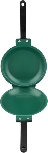 Vista 7 de Sartén de doble cara, sartén antiadherente, doble sartén redonda, panqueques recubiertos, sartén para huevos y cocina en el hogar (verde)
