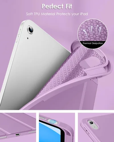 Vista 3 de DTTO Funda para iPad (A16) de 11ª Generación de 11 Pulgadas 2025, Funda para iPad de 10ª Generación de 10.9 Pulgadas 2022, Funda Protectora Trasera