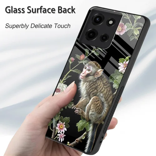 Vista 192 de Funda para Motorola Moto Edge 2022, cubierta trasera de vidrio templado con protector de pantalla, funda protectora a prueba de golpes para Motorola