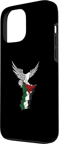Vista 2 de Funda para iPhone 13 Pro Max con diseño de pájaro palestino con bandera palestina