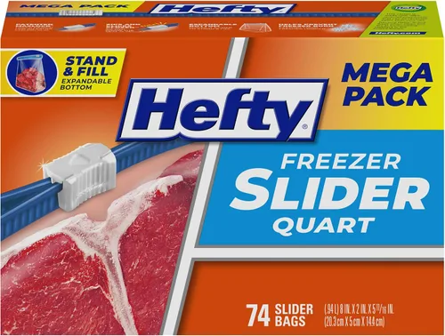 Vista 10 de Hefty Slider - Bolsas de almacenamiento para cocina, cuarto de galón, 15