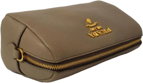 Vista 3 de Prada Vitello Daino Cuero Argilla Cuero Clutch 1ND004 Gris, Gris