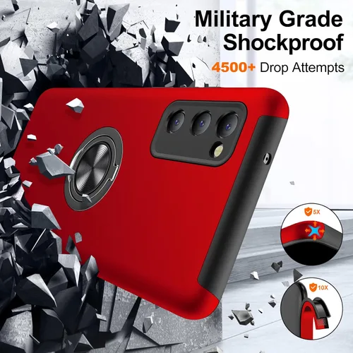 Vista 8 de JAME Funda para Samsung Galaxy S20 FE, Samsung S20 FE 5G con soporte giratorio, TPU suave resistente a los golpes y funda delgada para Galaxy S20 FE