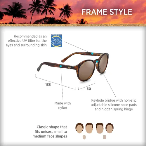 Vista 6 de Maui Jim Gafas de sol clásicas polarizadas de piña para hombre y mujer