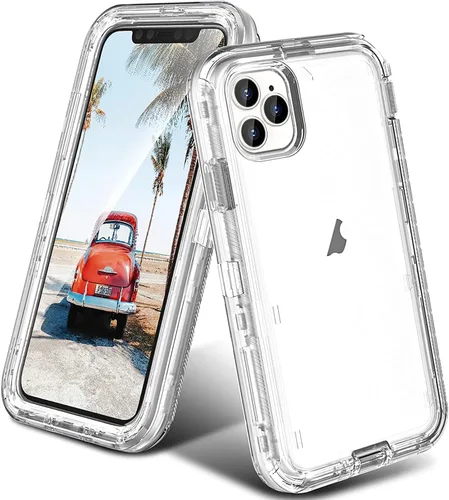 Vista 12 de ORIbox Funda azul para iPhone 14 Pro, protección contra caídas de grado militar de 10 pies, funda transparente resistente a prueba de golpes