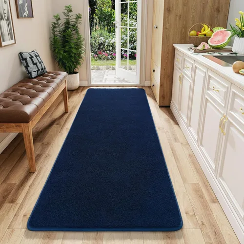 Vista 61 de AROGAN Alfombra Shag de Pasillo de 2 x 4 pies para pasillos, alfombras lavables con espuma viscoelástica para dormitorio, entrada