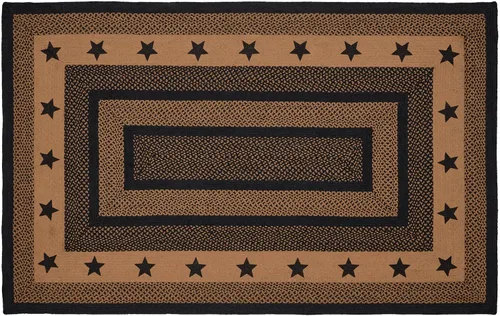 Vista 8 de VHC Brands 10713 - Alfombra ovalada de yute para cabina de té, Tela