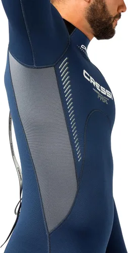 Vista 5 de Cressi Traje de neopreno completo para hombre con cremallera trasera para buceo y actividades acuáticas - Rápido 0.118 in: diseñado en Italia