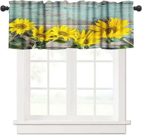 Vista 11 de Cenefas de cocina con estrellas de mar, cortinas de nivel para ventanas de cocina, cortinas de café con estrellas de mar, cortinas pequeñas