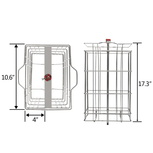 Vista 10 de VINGLI Extractor Manual de Miel de 2 Marcos, Separador, Tambor Giratorio de Panal de Acero Inoxidable de Grado Alimenticio, Manivela Manual