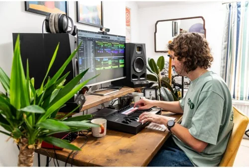 Vista 5 de Novation Launchkey 25 MK4 - Controlador de teclado compacto de 25 teclas, USB, MIDI con integración DAW. Modo acorde, modo de escala, 8 almohadillas
