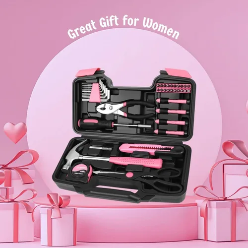 Vista 9 de Flexzion Kit de herramientas manuales de 39 piezas con estuche, kit de herramientas compacto para manitas, propietarios de viviendas, kit